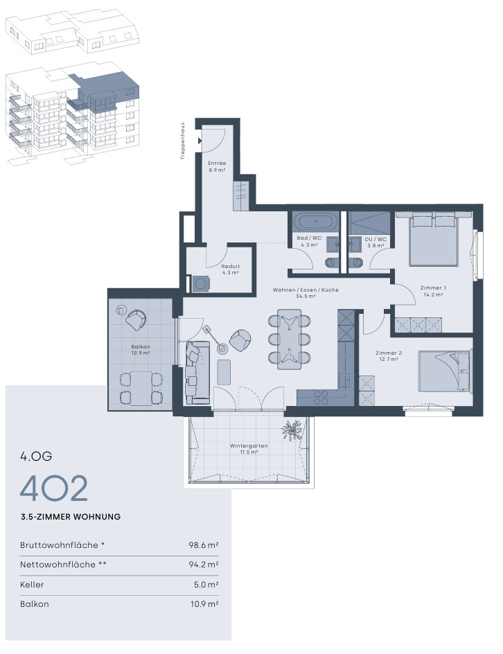 Appartement de 3 ½ pièces, photo 7 sur 10