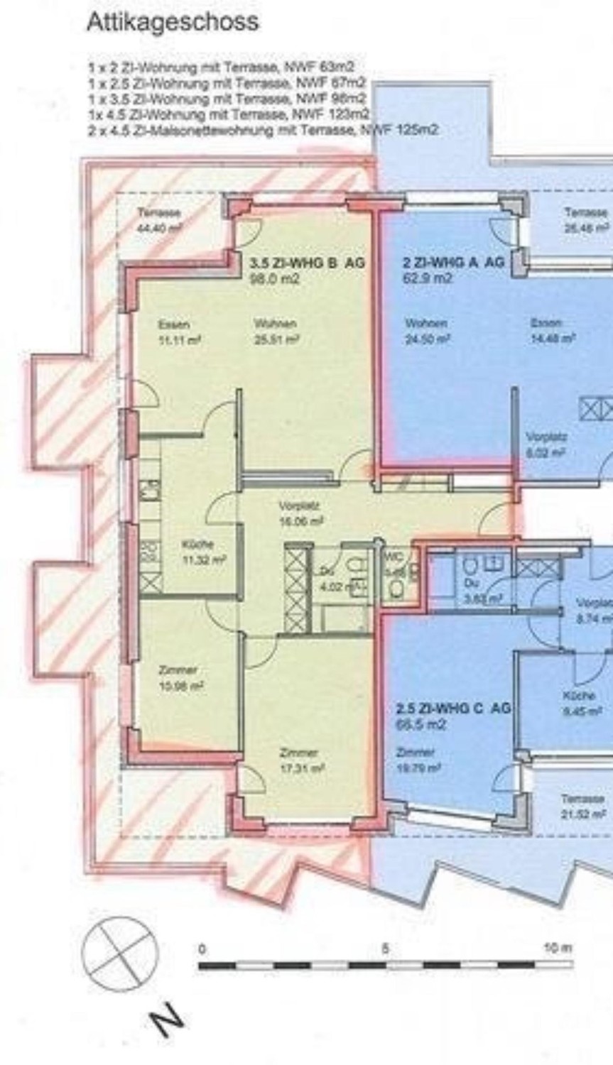 Appartement en attique de 3 ½ pièces