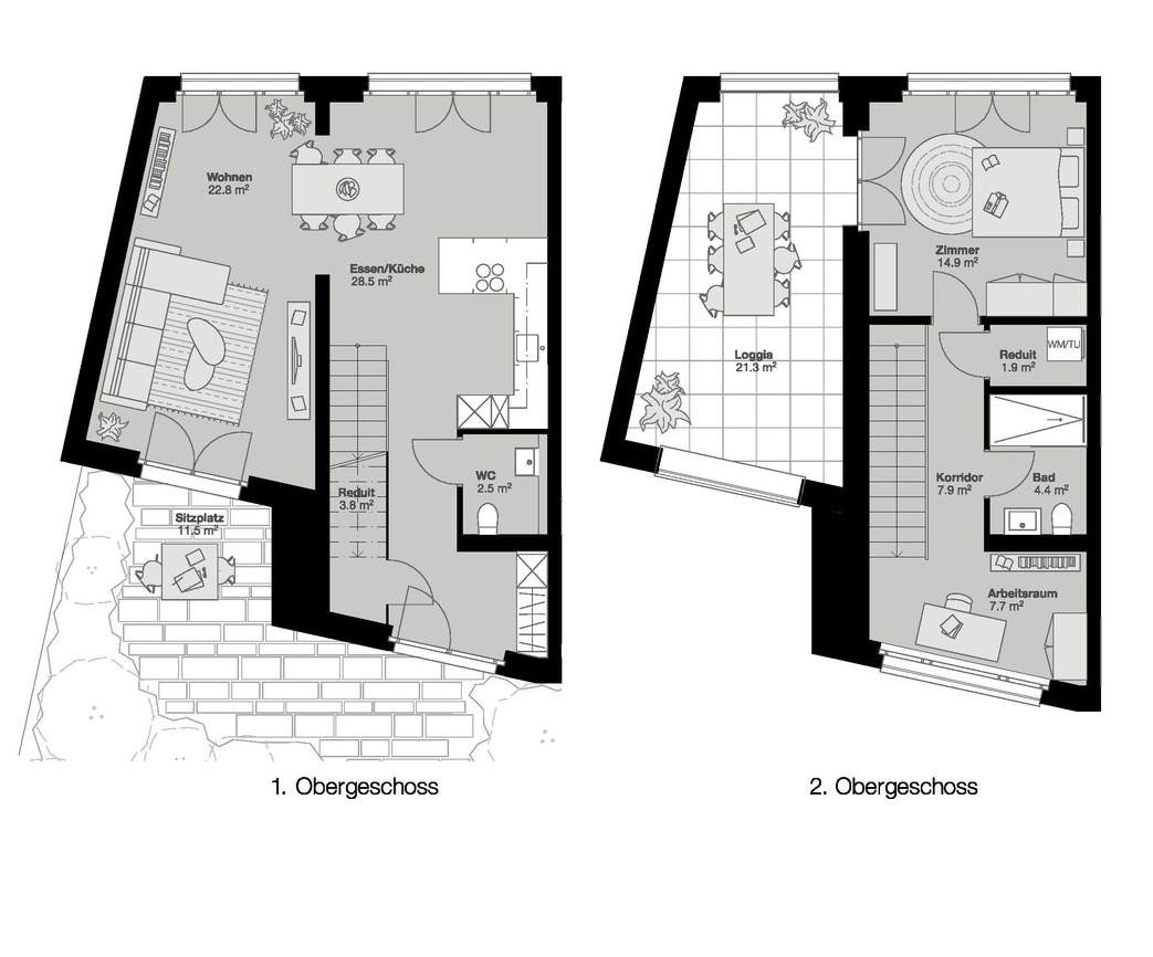 2 ½ pièces maison individuelle