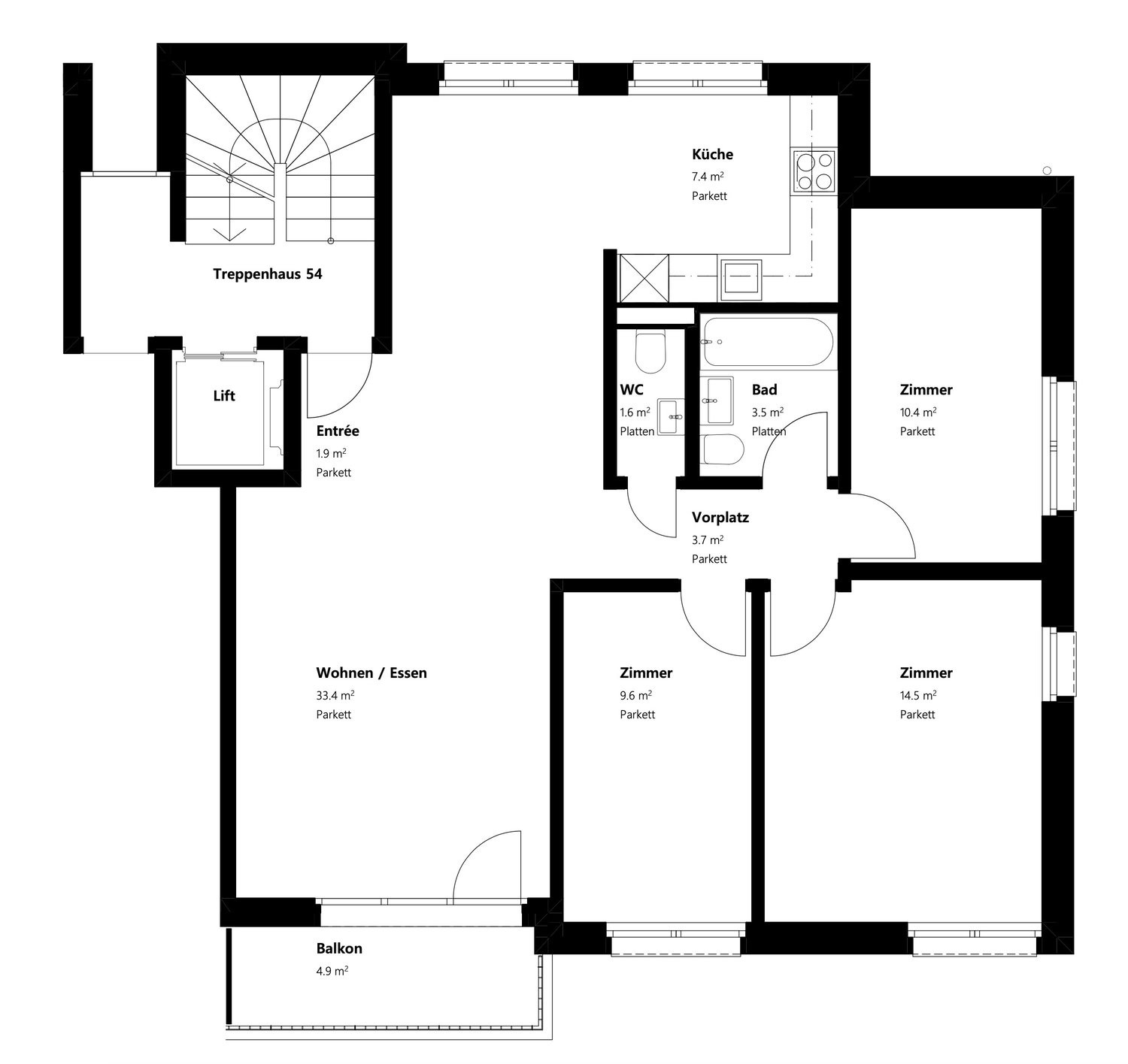 4 ½ pièces appartement meublé, photo 8 sur 8