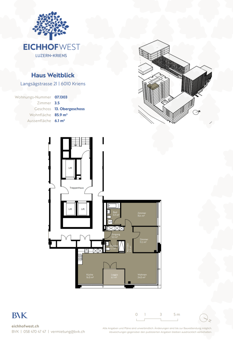 3 ½ pièces appartement