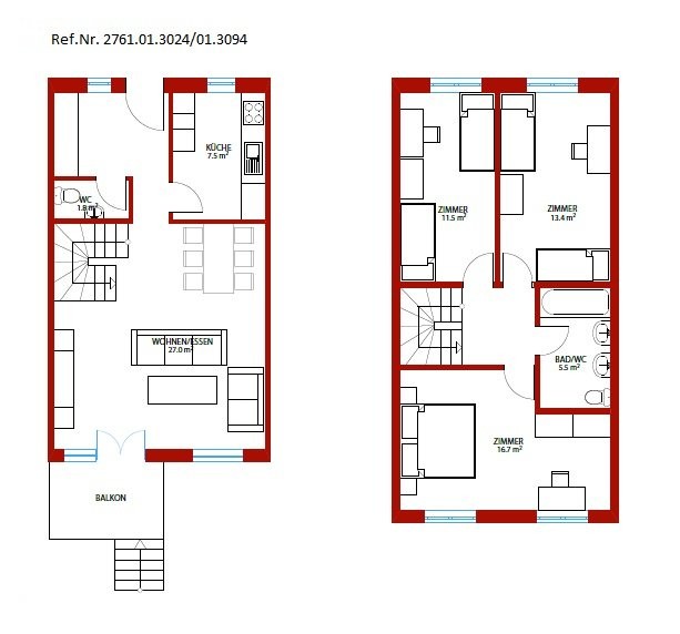 4 ½ pièces appartement