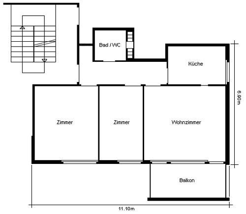 3 rooms apartment