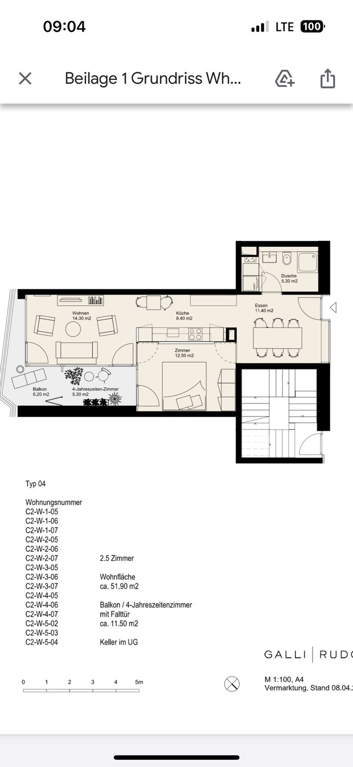 Appartement de 2 ½ pièces, photo 5 sur 6