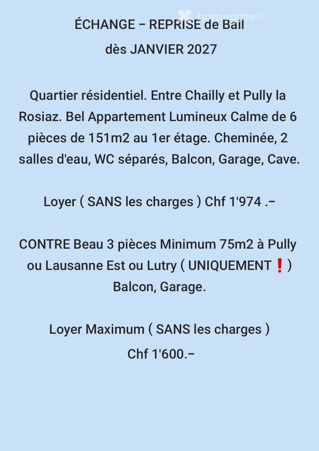 Appartement de 6 pièces