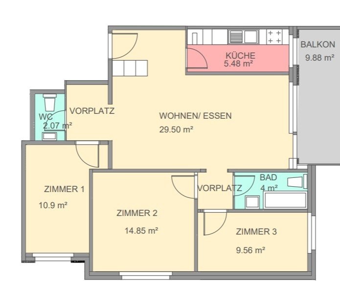 4 ½ pièces appartement