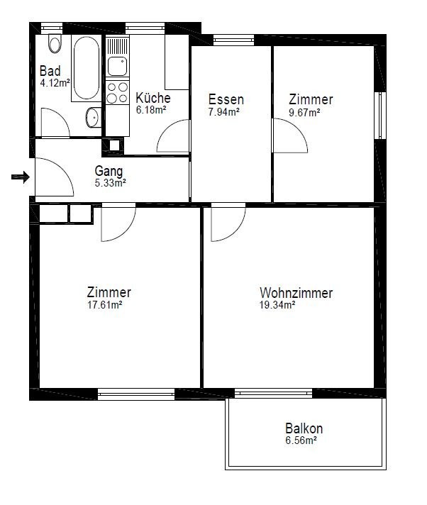 Appartement de 3 ½ pièces, photo 6 sur 6