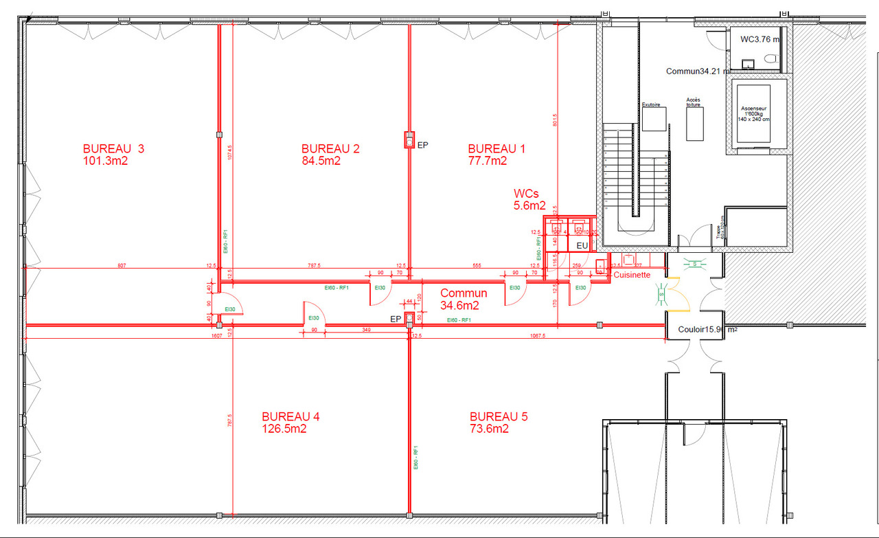 73m² office, photo 8 sur 9