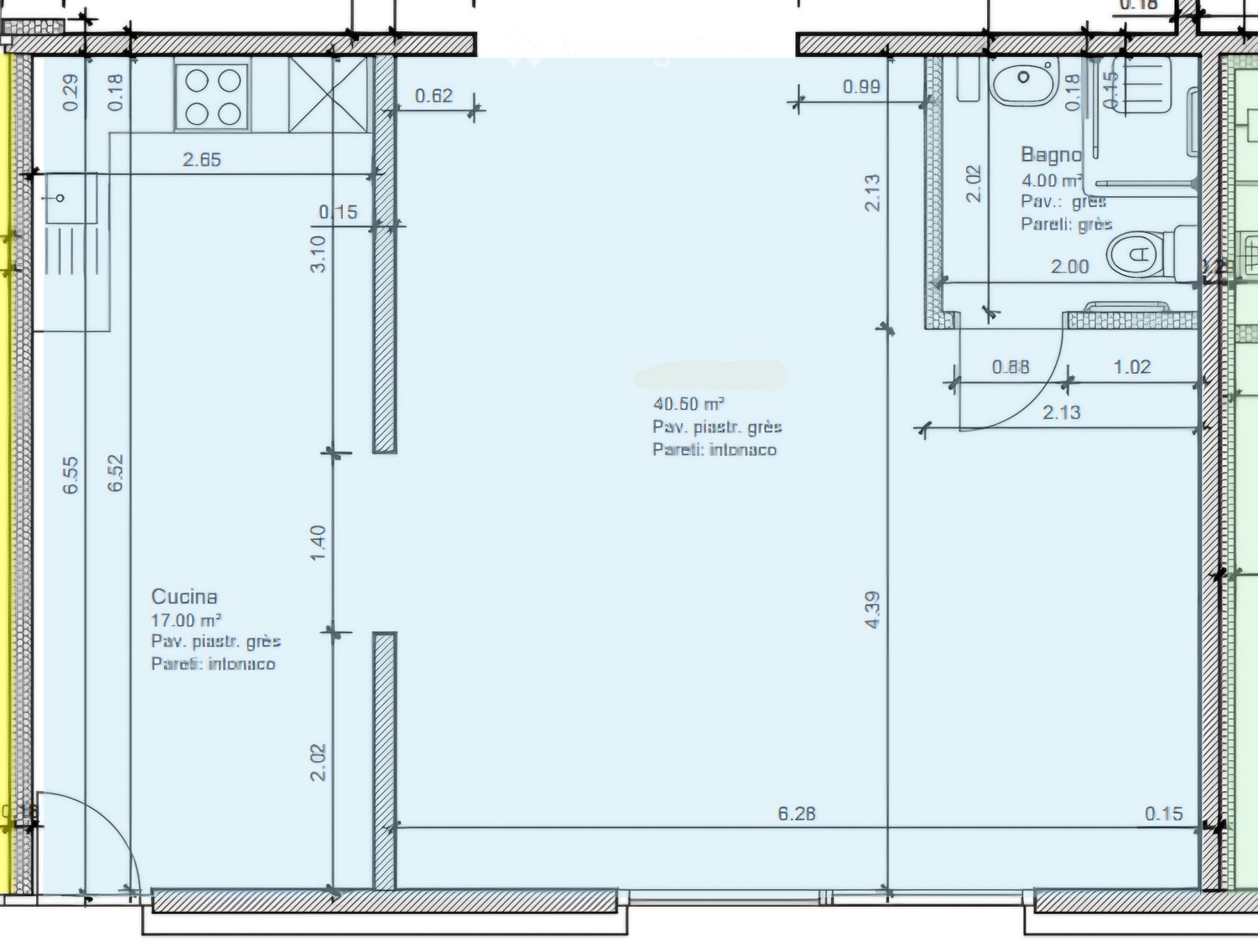 Wohnung mit 1 ½ Zimmern