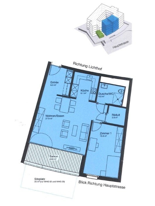 2 ½ rooms apartment