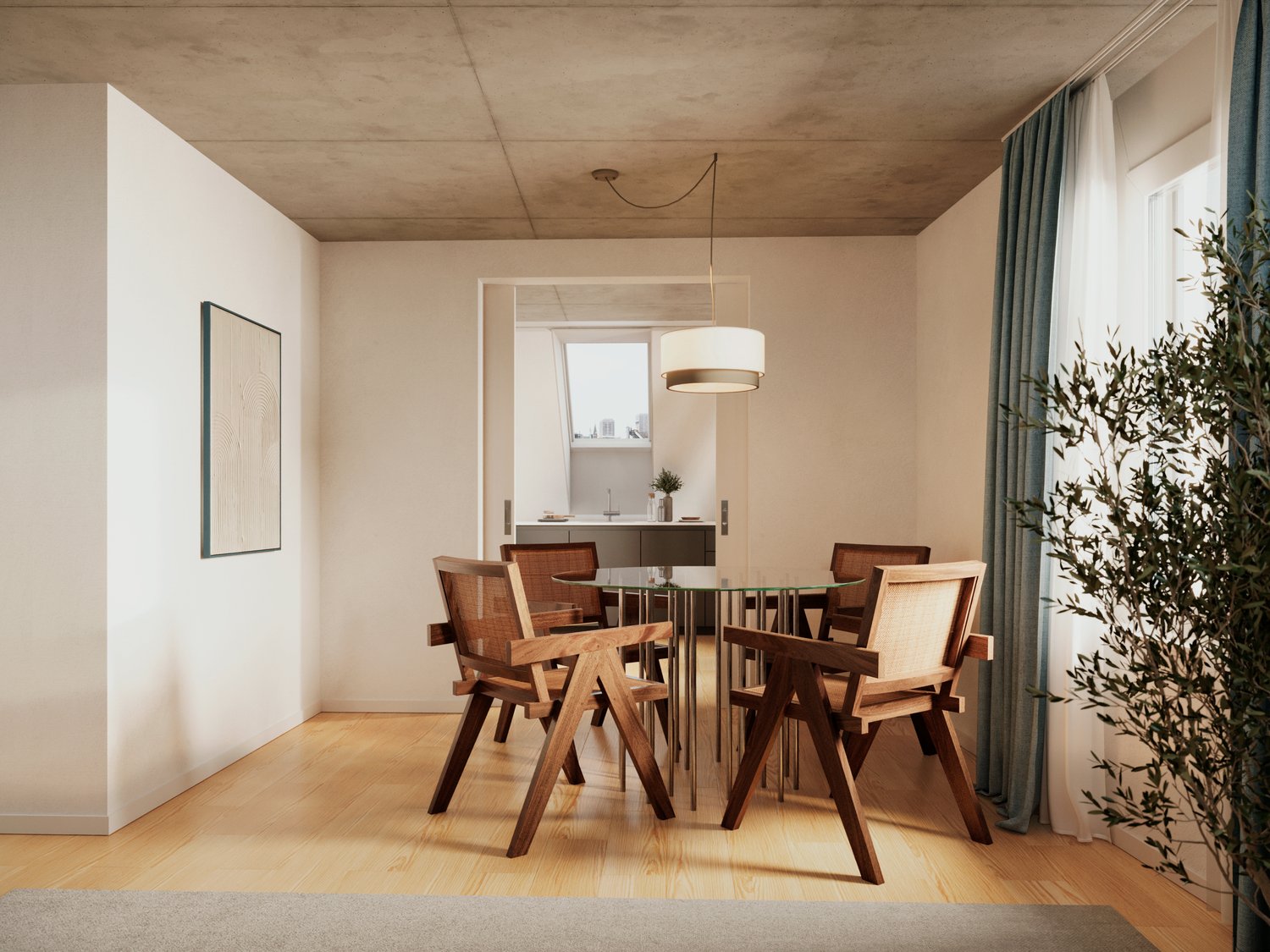 Appartement de 2 ½ pièces sous les toits
