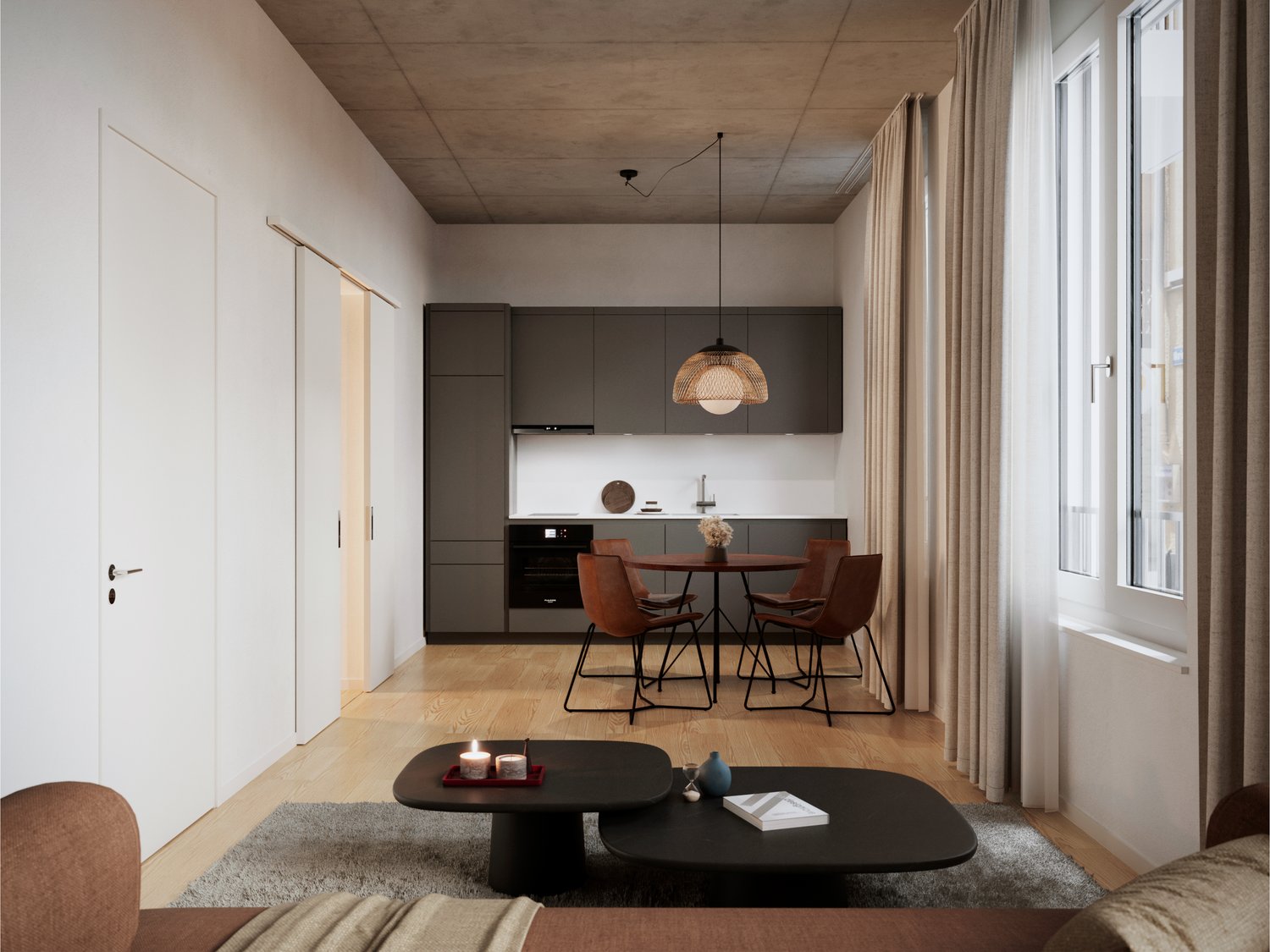 Appartement de 2 ½ pièces sous les toits