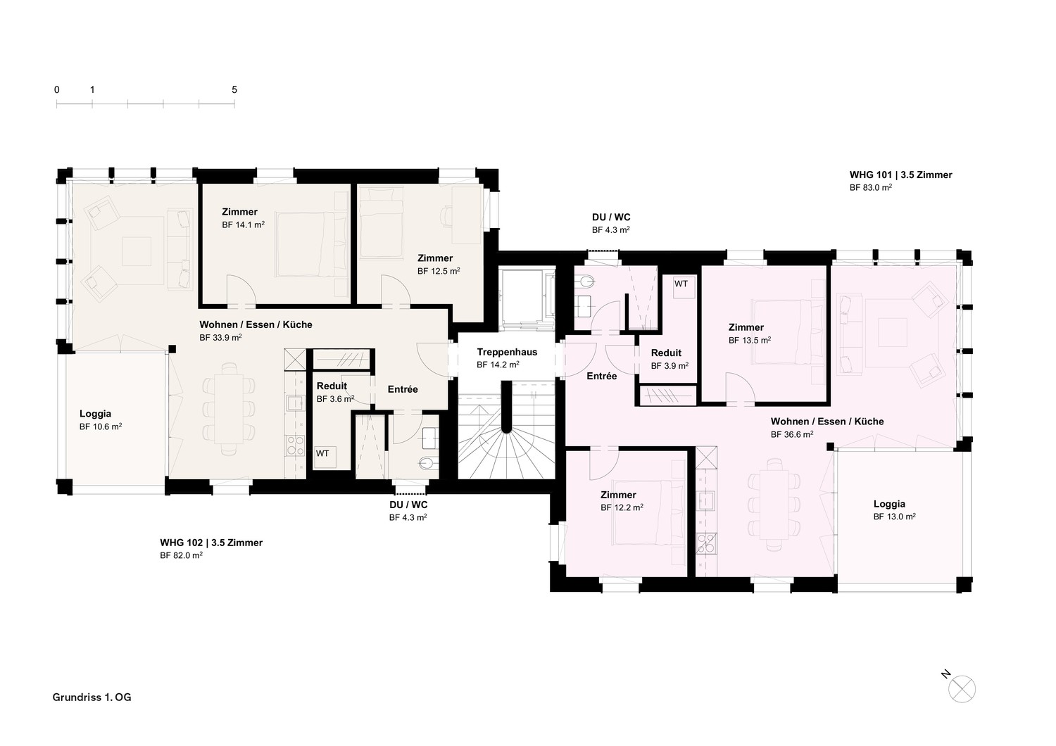 Appartement de 3 ½ pièces