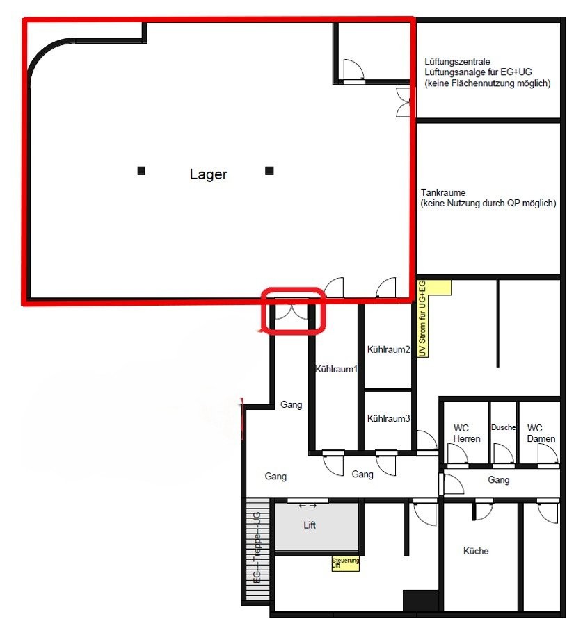 Local de stockage de 430m²