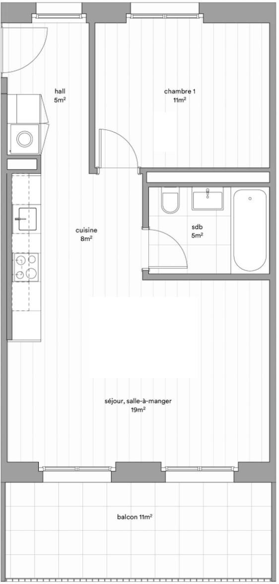 2 ½ rooms apartment, photo 2 sur 5