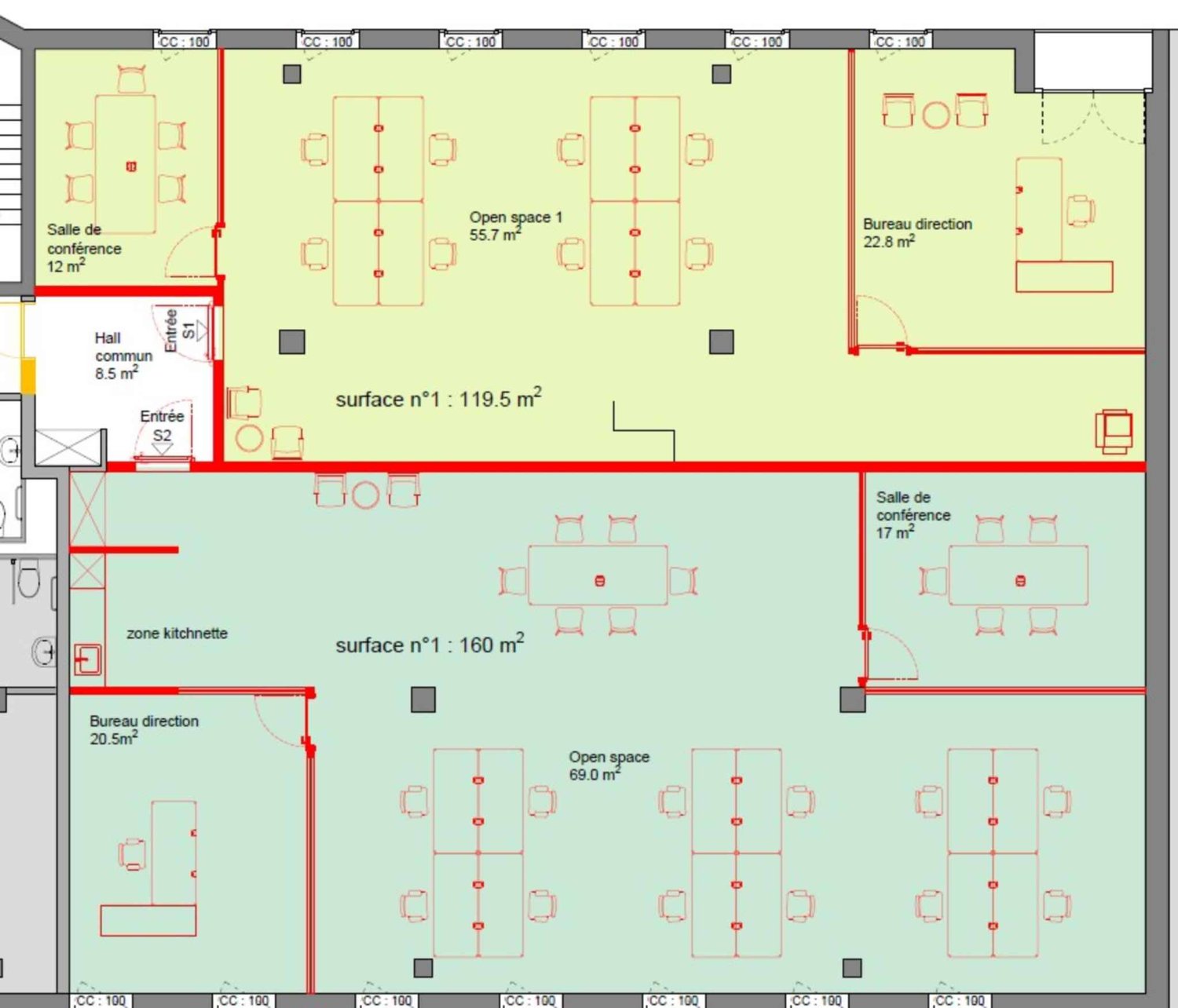 160m² office, photo 1 sur 10