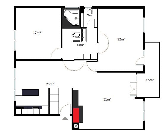 Appartement de 3 ½ pièces