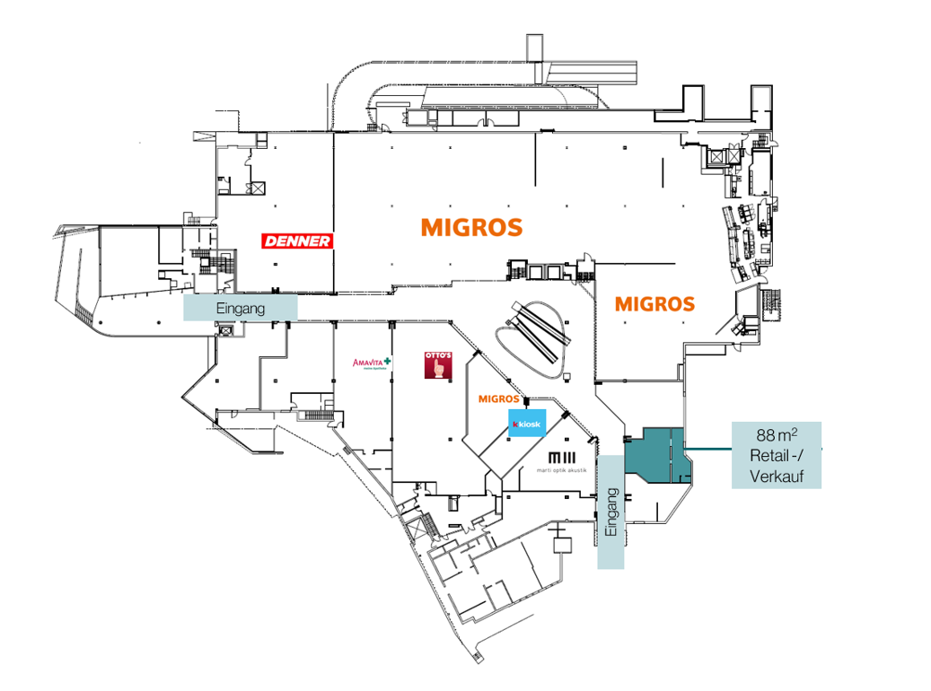 Magasin de 88m²