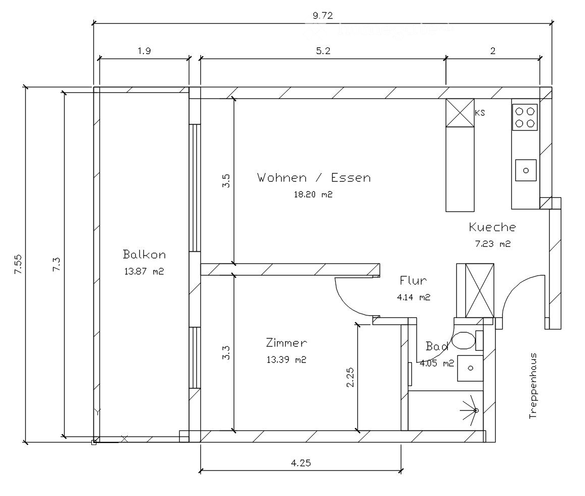 2 rooms apartment
