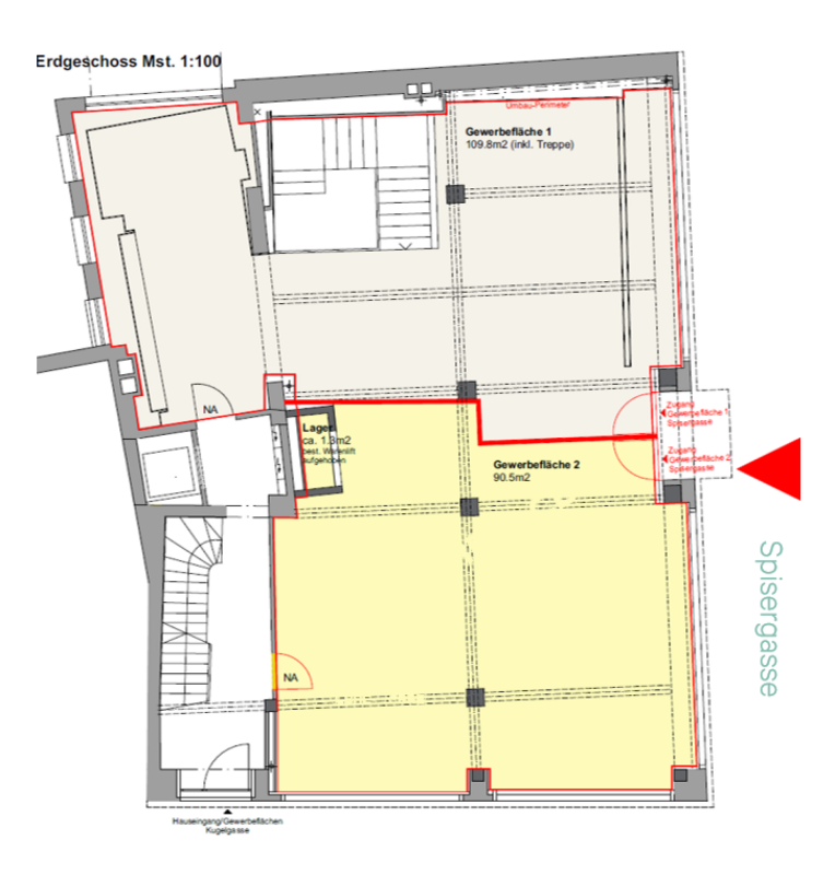Magasin de 91m²