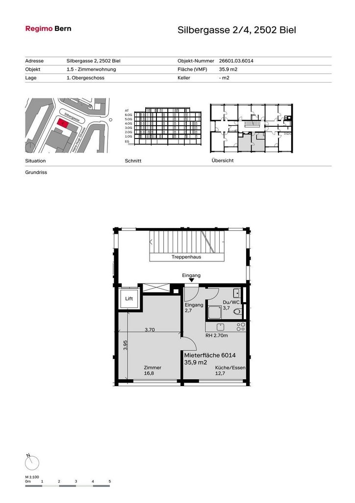 Appartement de 2 ½ pièces, photo 6 sur 6