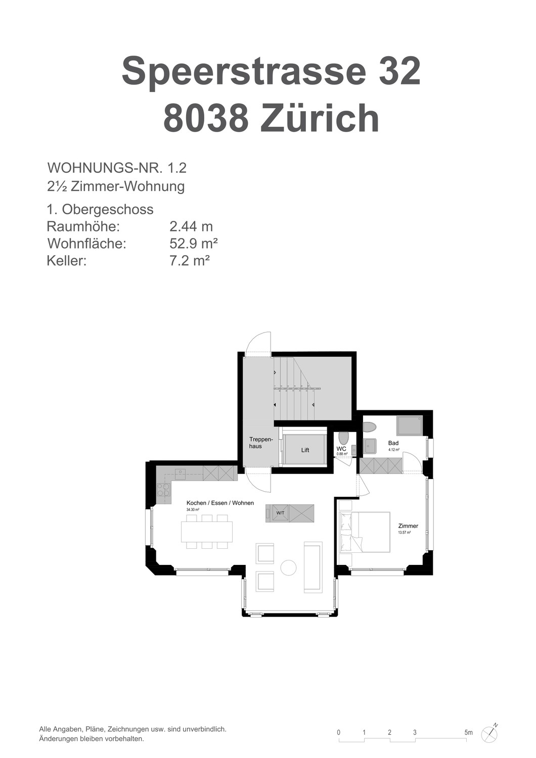 Appartement de 2 ½ pièces