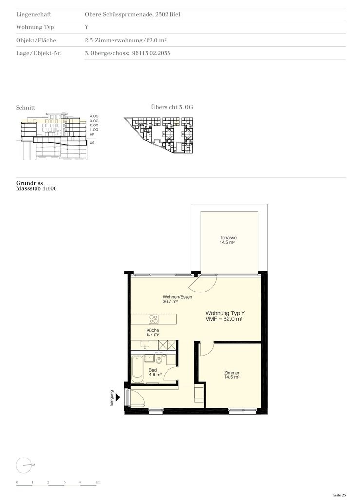 Appartement de 2 ½ pièces

Élégant et doté d'un confort moderne, cet appartement convient aux couples et aux personnes seules. L'immeuble est situé à proximité du centre de Biel. Les transports publics avec des connexions dans toutes les directions ainsi que les possibilités de shopping se trouvent , photo 10 sur 10