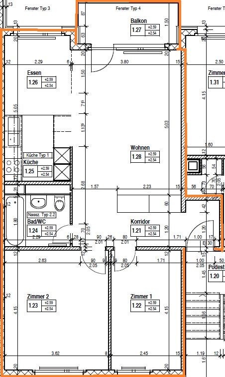 Appartement de 3 ½ pièces