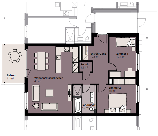 Appartement de 3 ½ pièces, photo 2 sur 10
