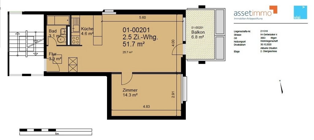 Appartement de 2 ½ pièces, photo 8 sur 9