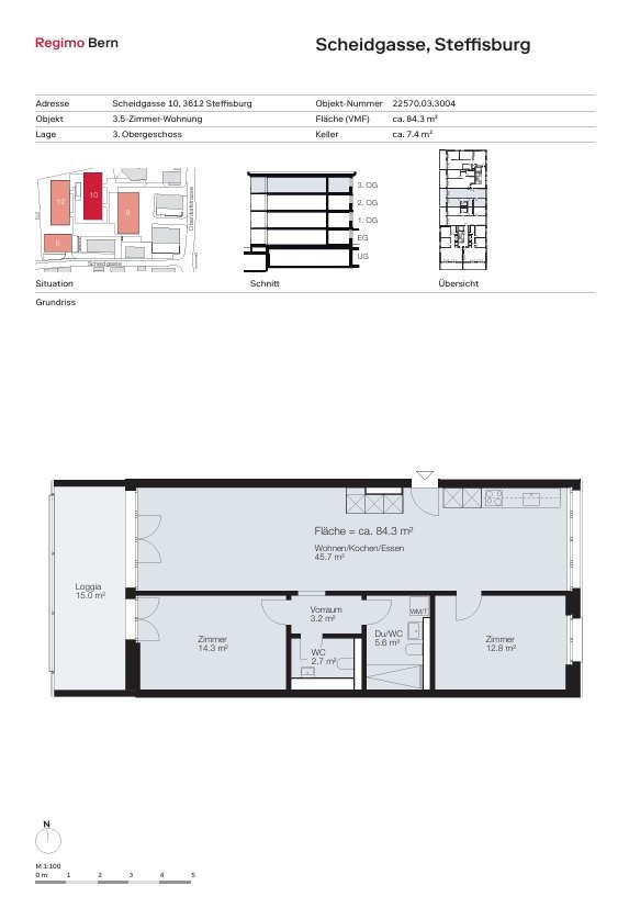 Appartement de 3 ½ pièces