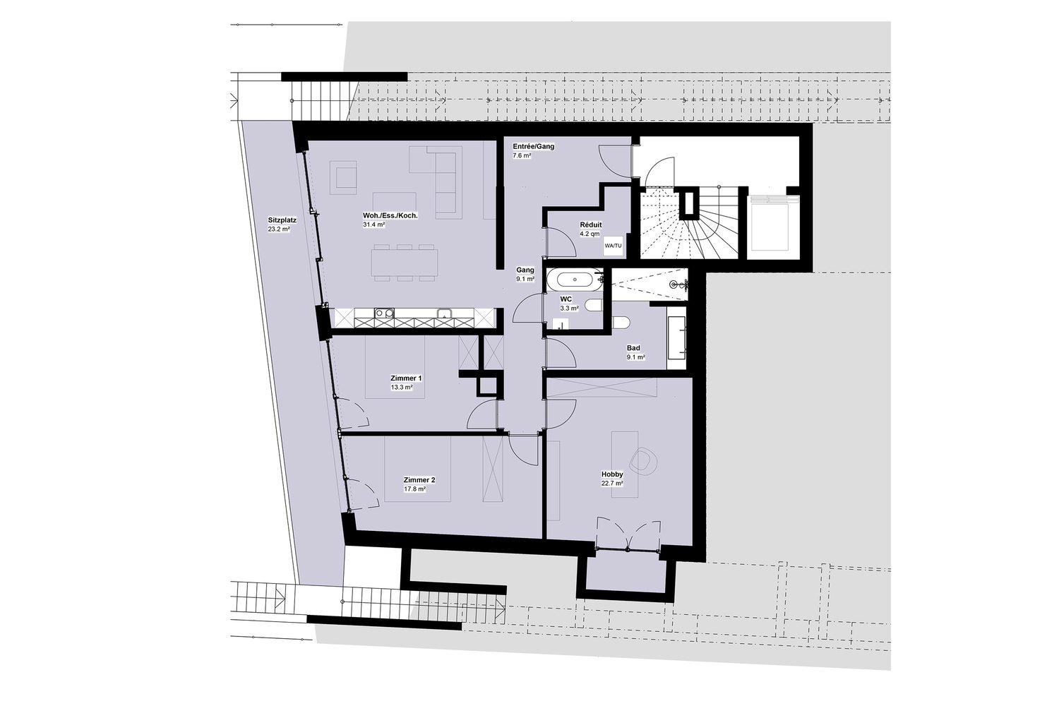 3 ½ pièces appartement, photo 2 sur 2
