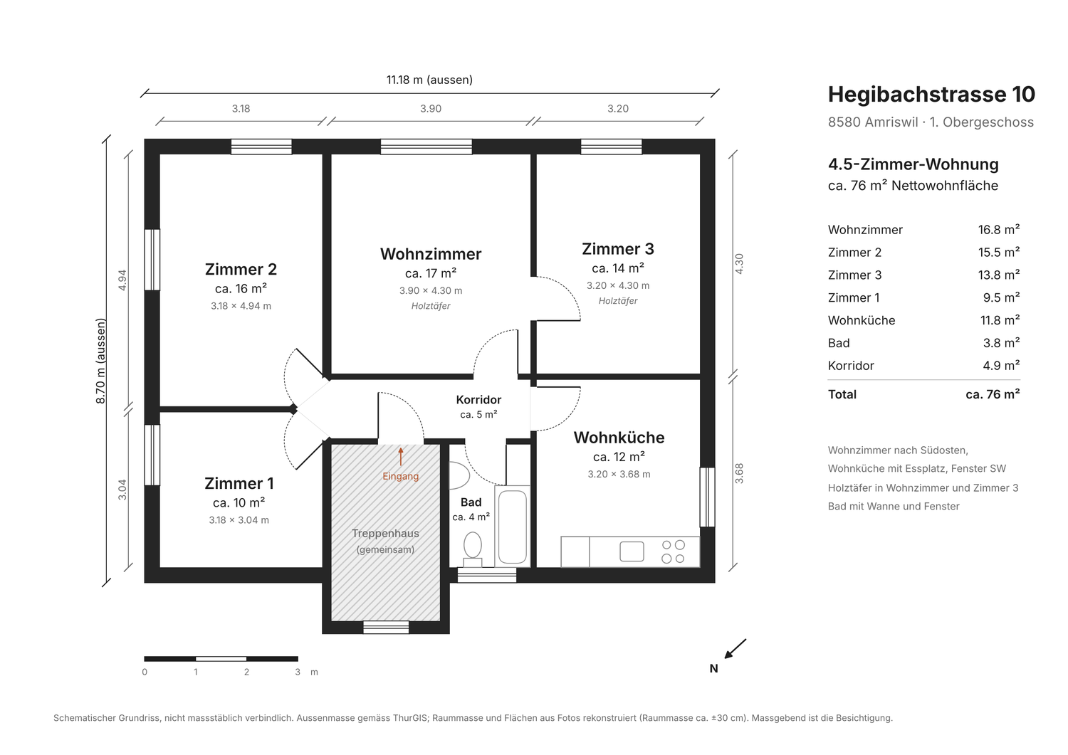 Appartement de 3 ½ pièces, photo 9 sur 9