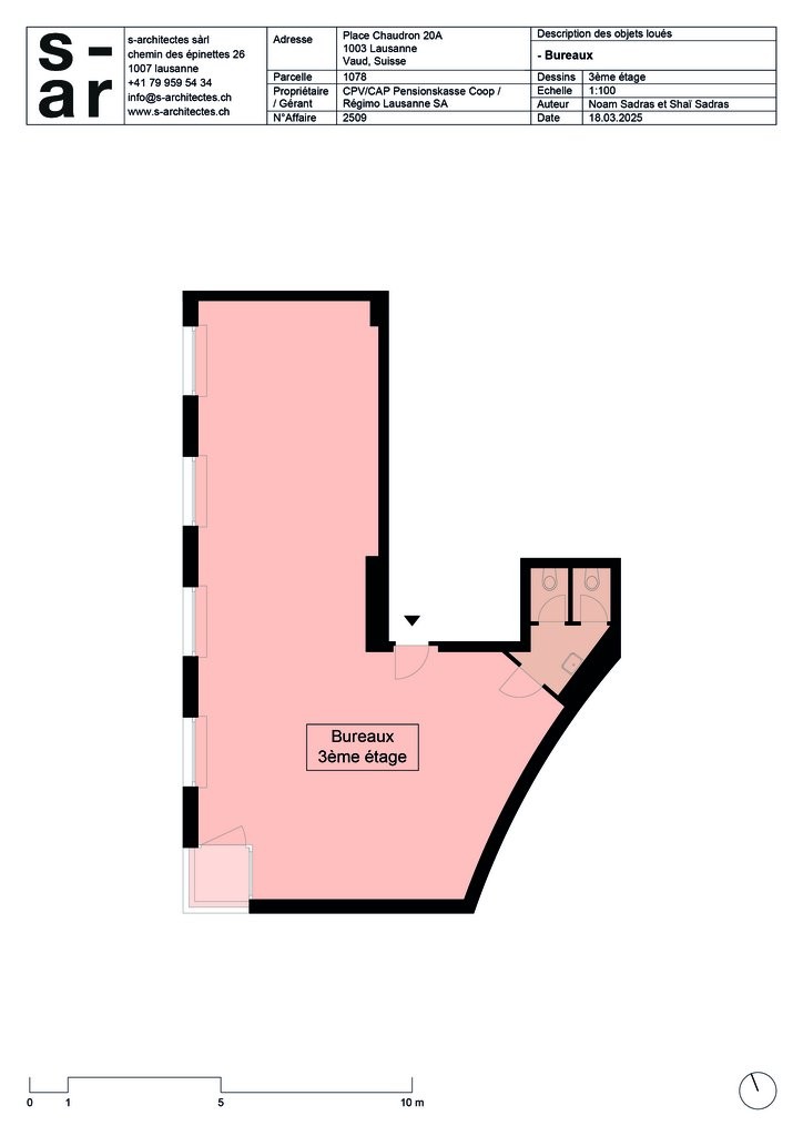 100m² office