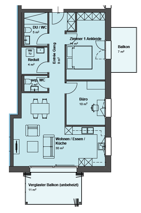 Appartement de 3 ½ pièces