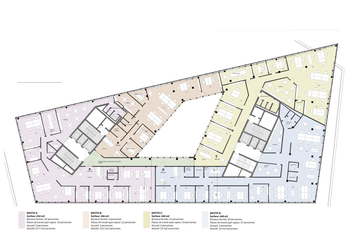 1600m² office