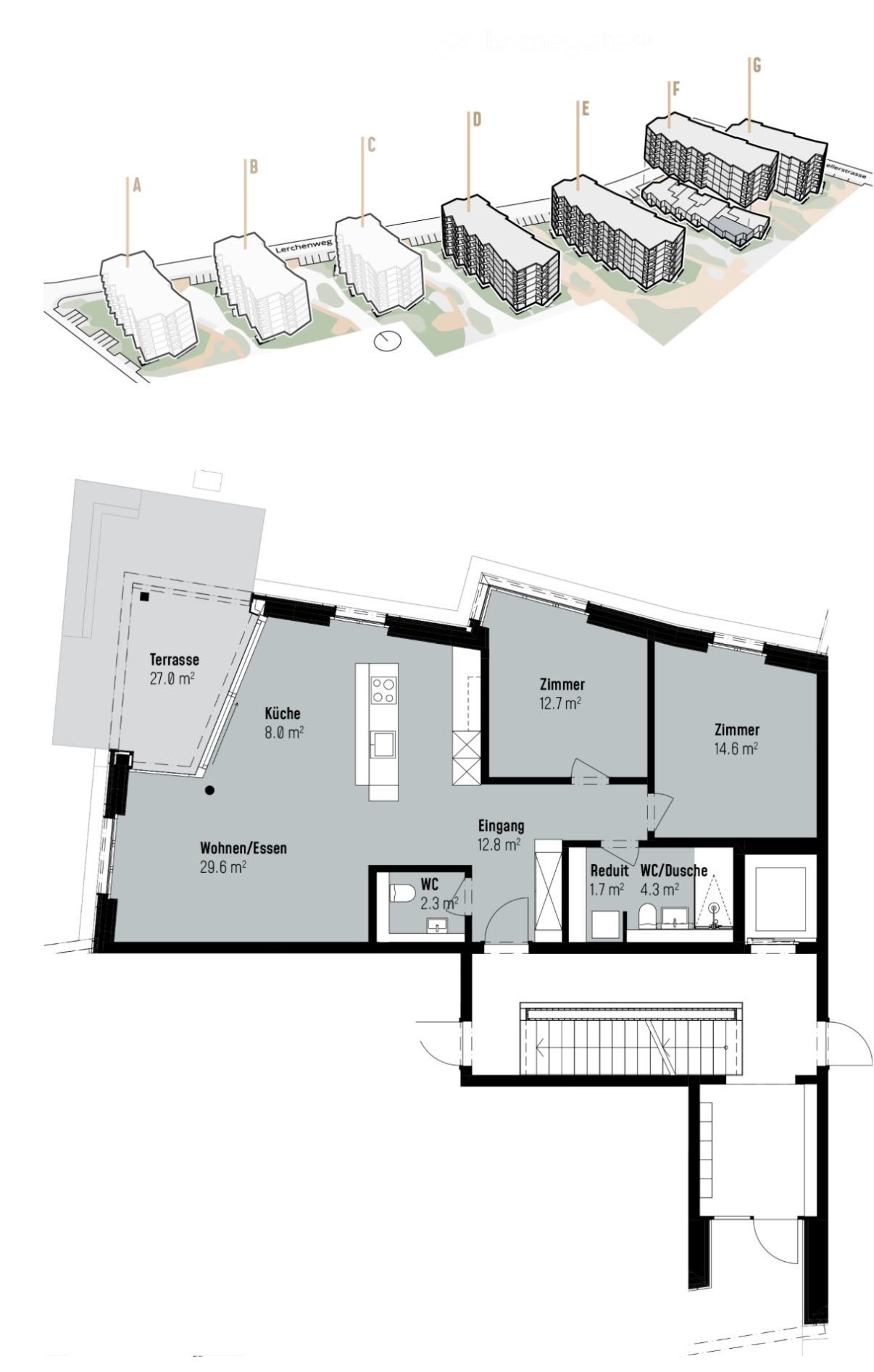 Appartement de 3 ½ pièces, photo 4 sur 5
