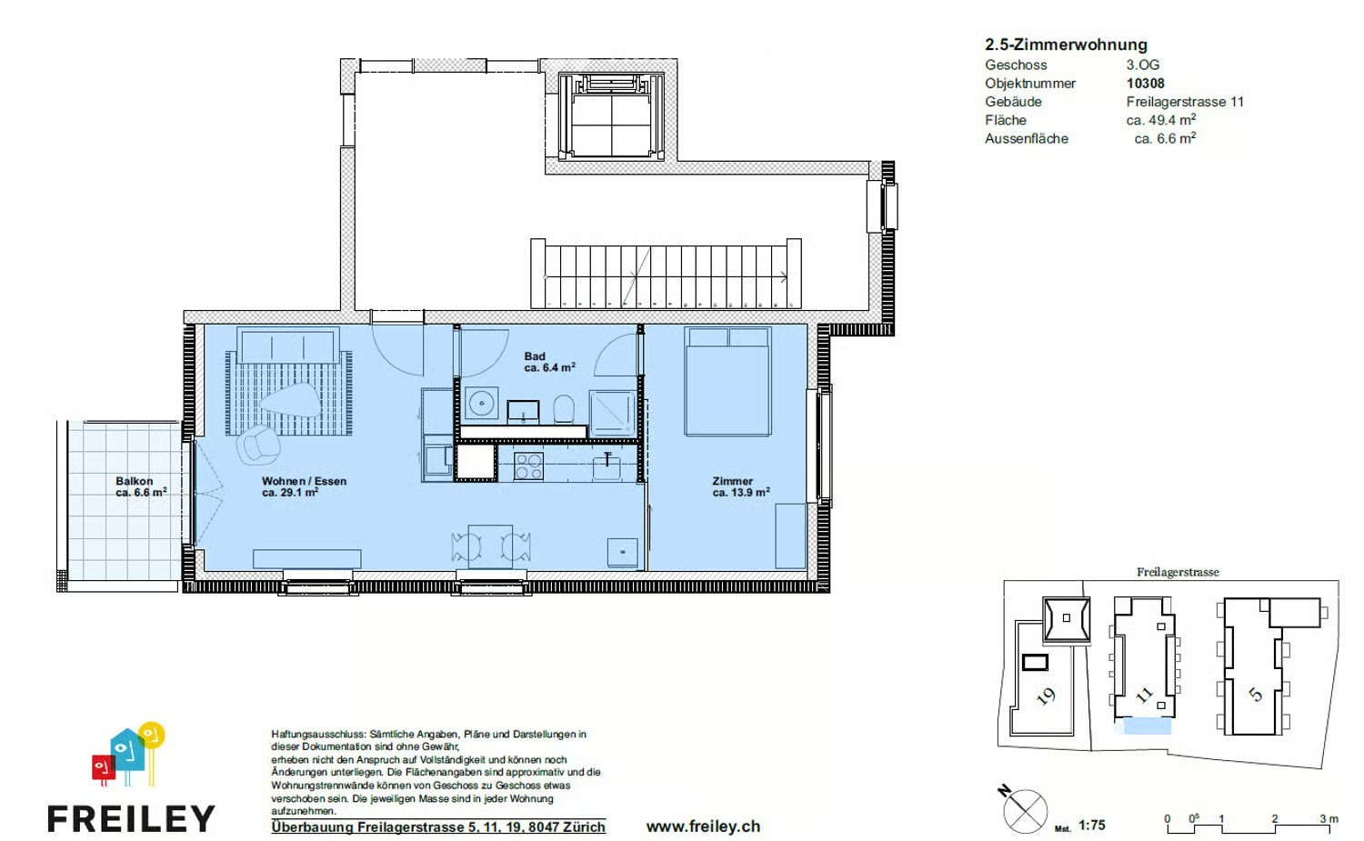 Appartement de 2 ½ pièces