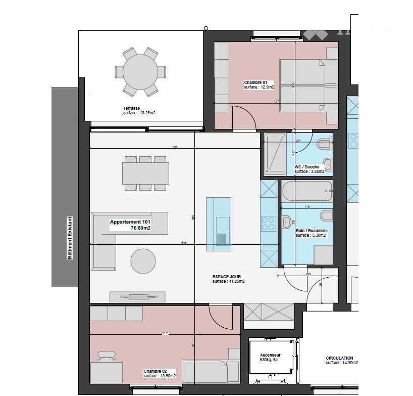 3 ½ rooms apartment, photo 1 sur 2