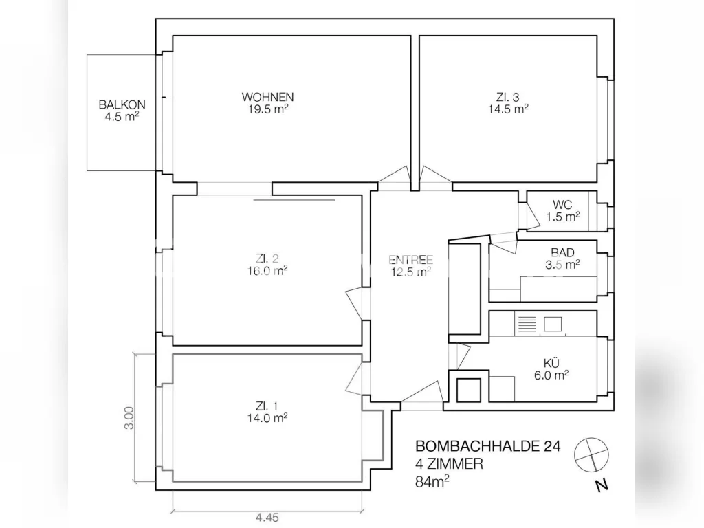 4 pièces appartement, photo 5 sur 5