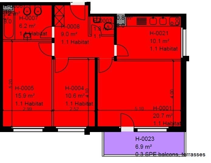 3 rooms apartment, photo 7 sur 7