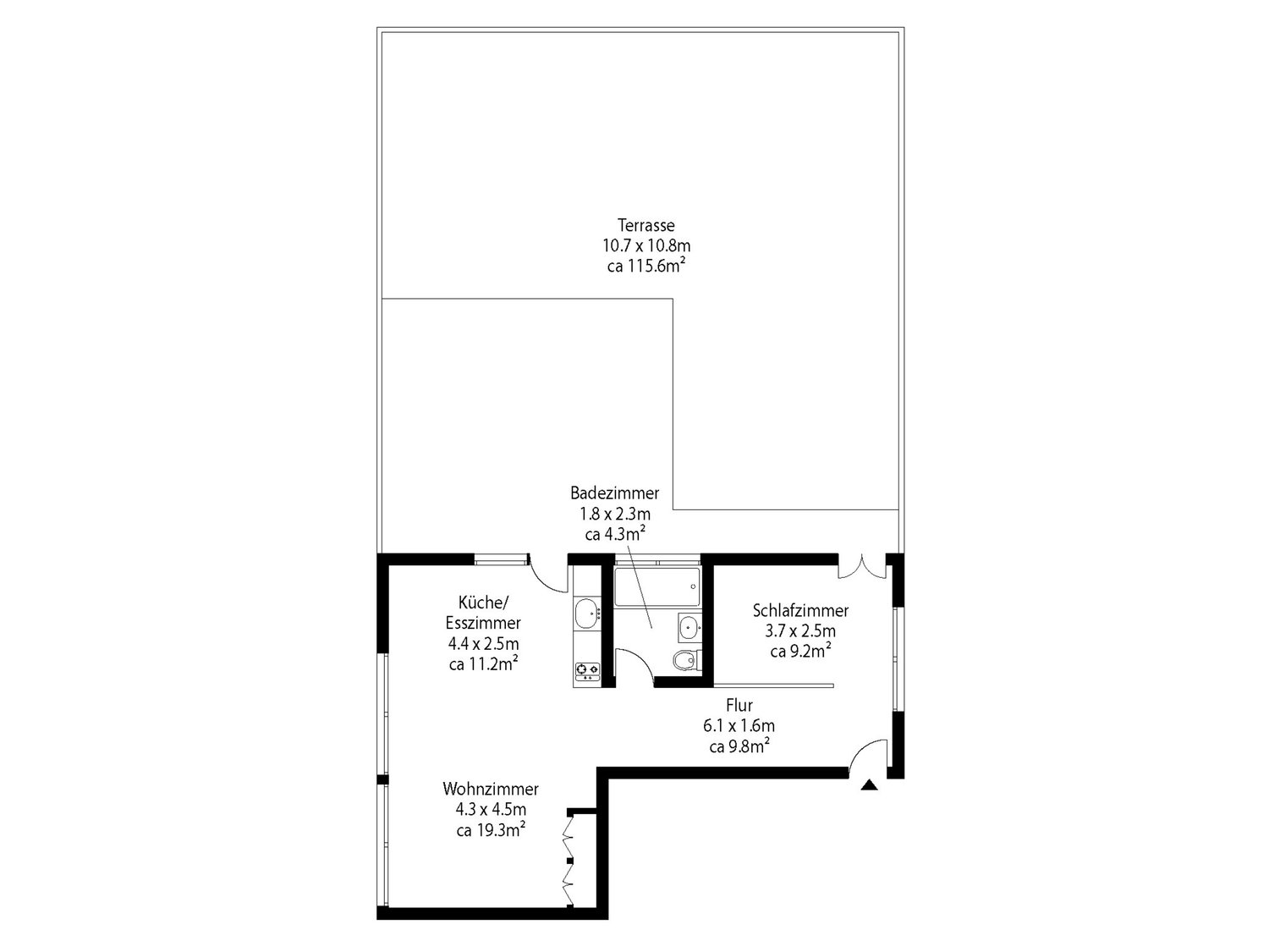 Appartement de 2 pièces en attique, photo 8 sur 8