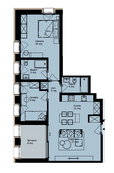 3 ½ pièces appartement meublé, photo 9 sur 9