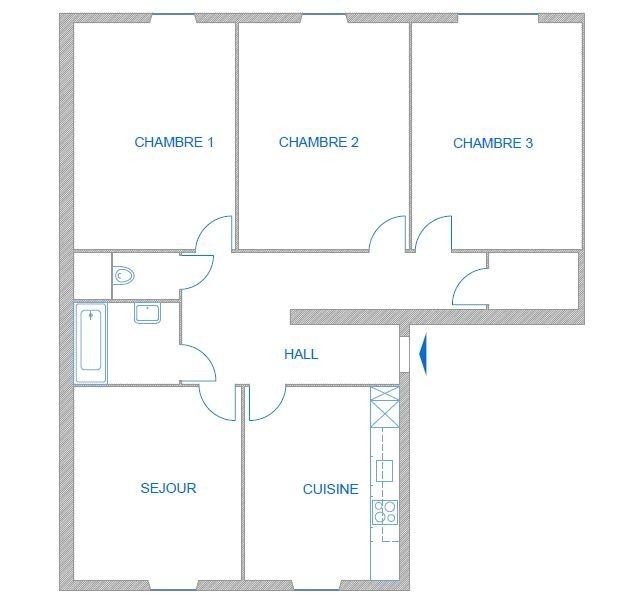 5 rooms apartment