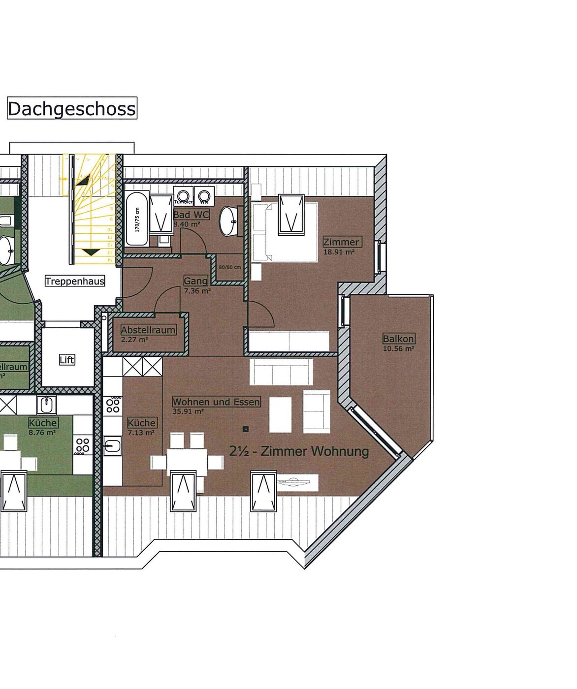 2 ½ pièces appartement