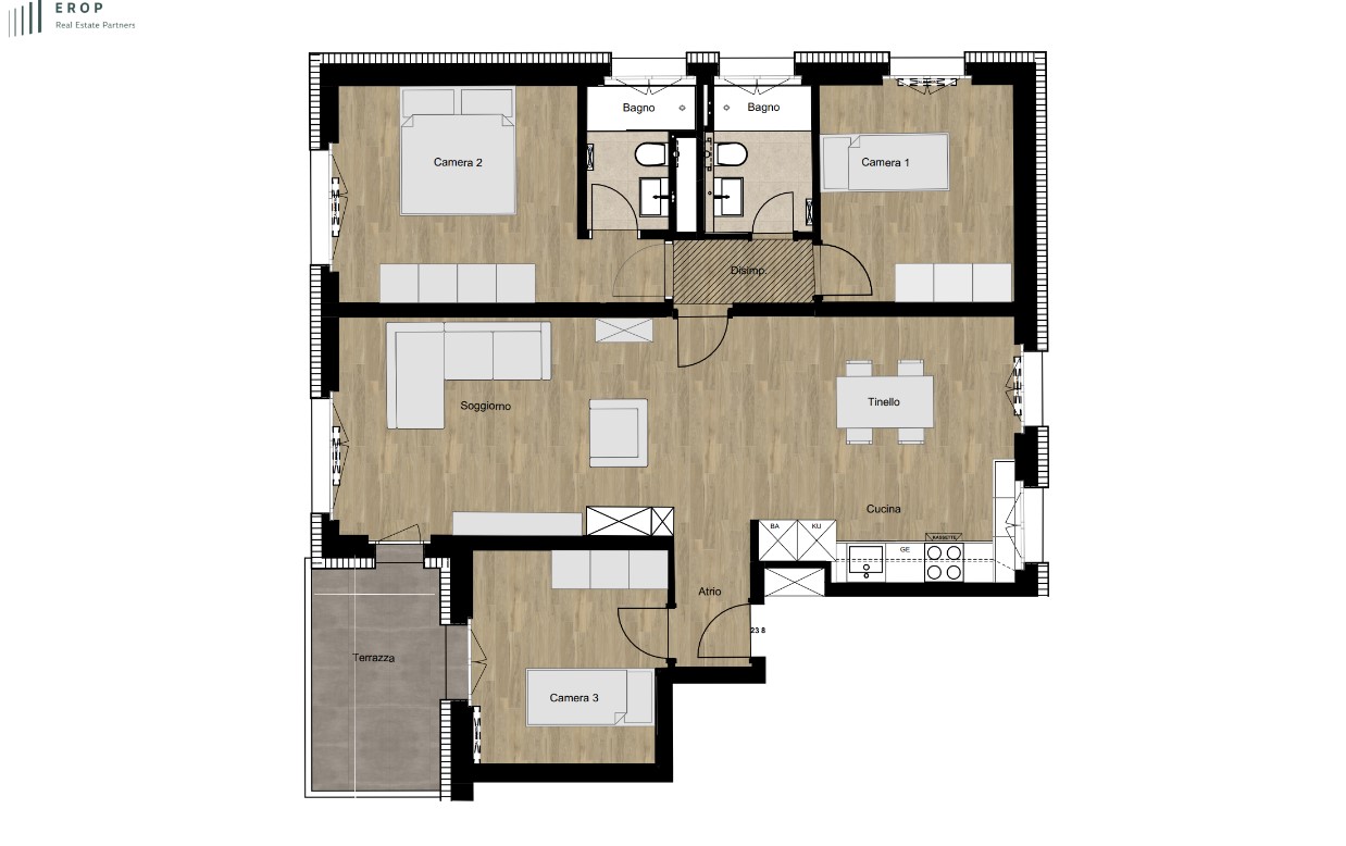 4 ½ pièces appartement, photo 1 sur 6