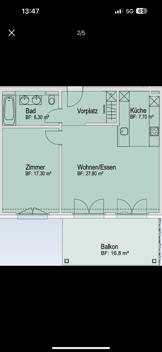 Appartement de 1 ½ pièces, photo 5 sur 6