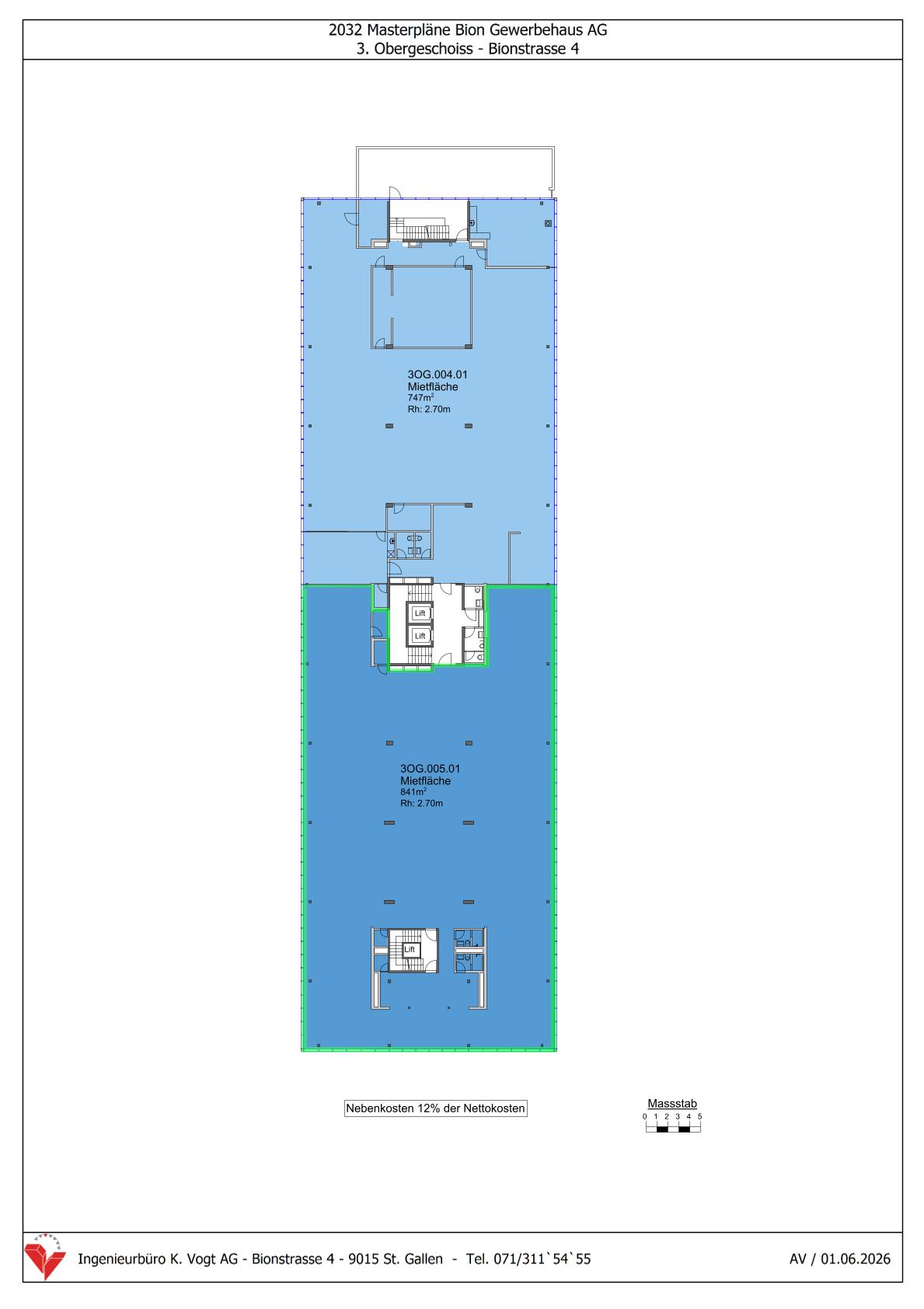 841m² bureau