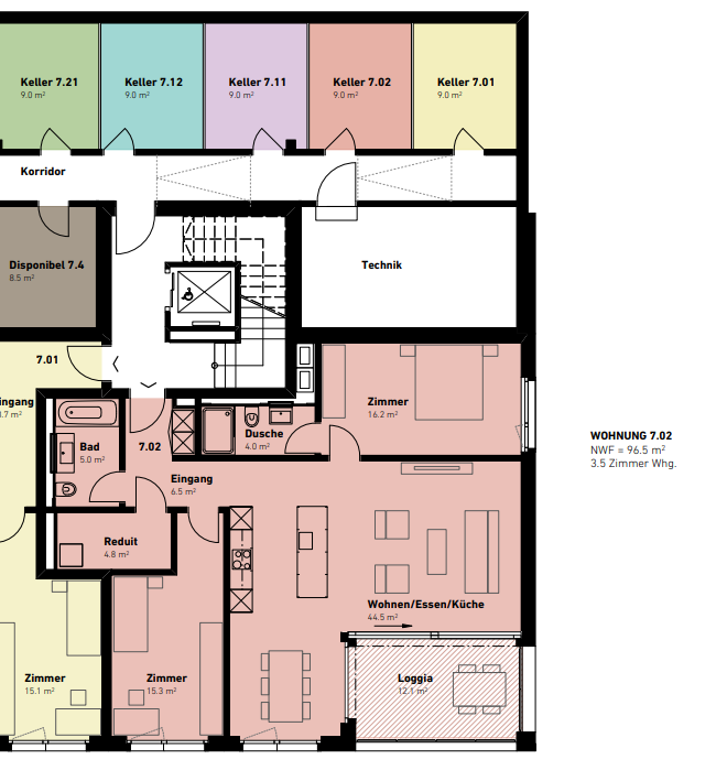 Appartement de 3 ½ pièces