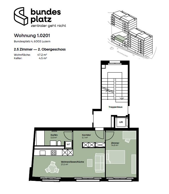 Appartement de 2 ½ pièces